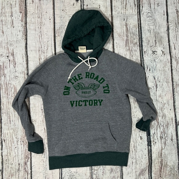 Philadelphia Eagles Womens Homage Retro NFL Football  Hoodie Gray Sweatshirt - Picture 1 of 6